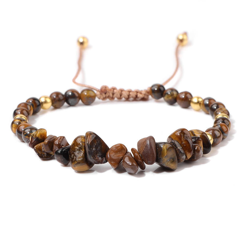 Olivenorma Irregular Natural Stone Beads Drawstring Bracelet