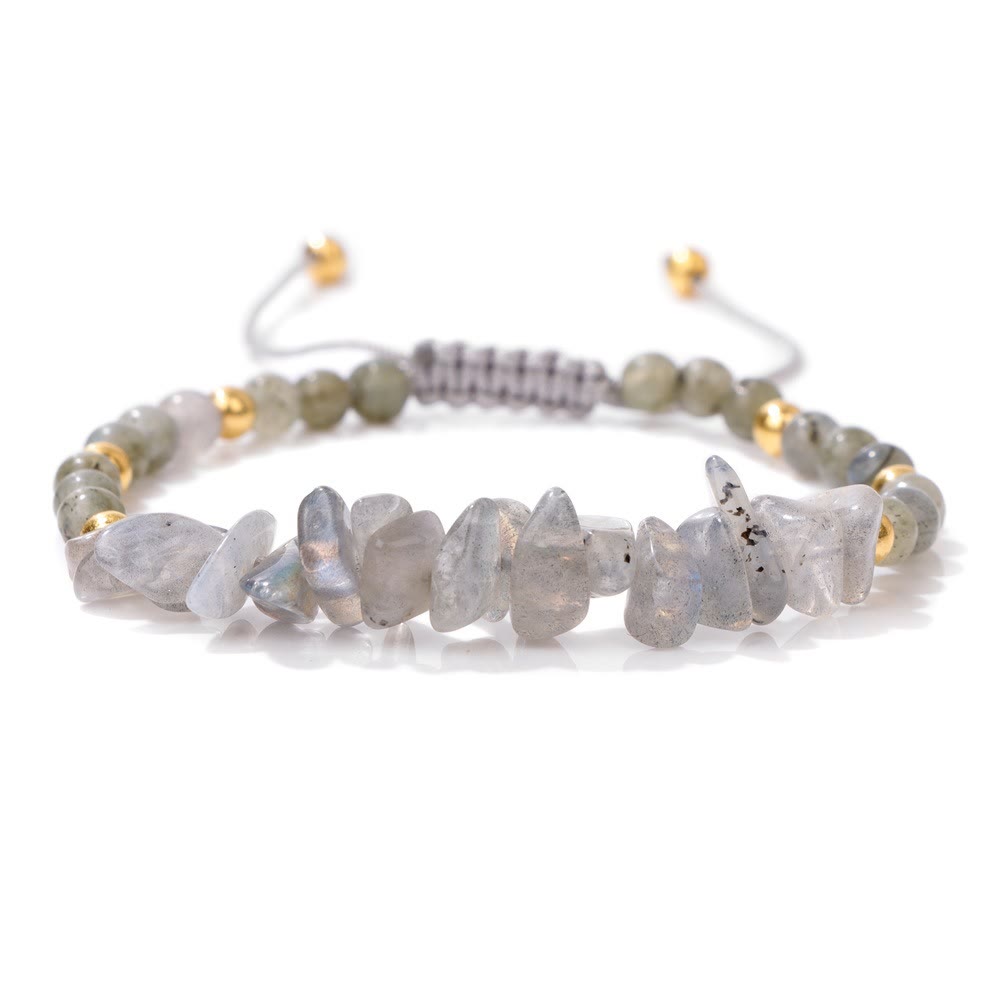 Olivenorma Irregular Natural Stone Beads Drawstring Bracelet