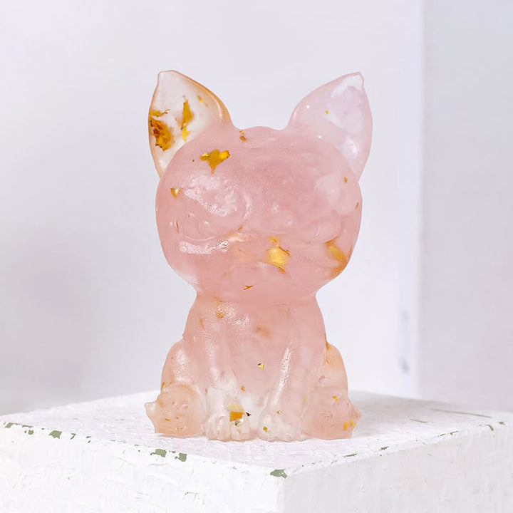 Olivenorma Crystal Epoxy Serious Expression Bulldog Gemstone Decoration