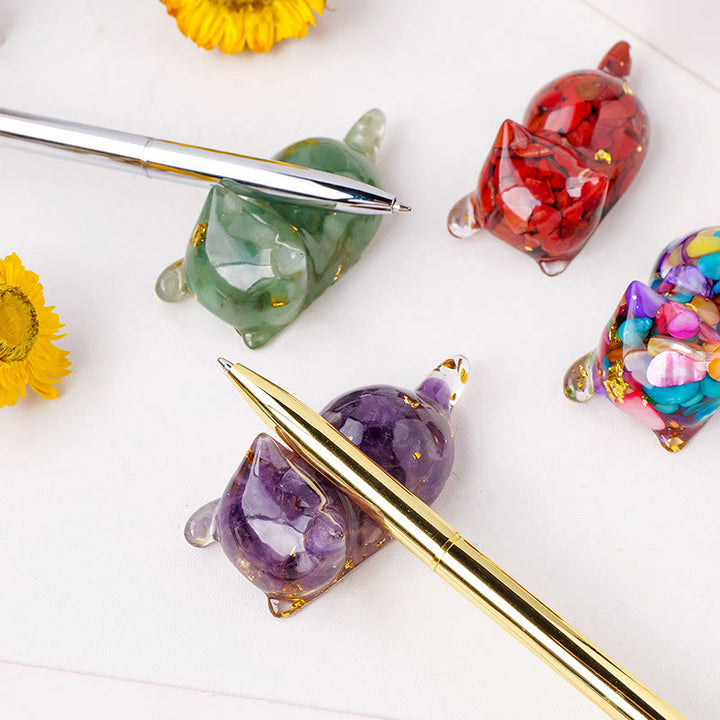 Olivenorma 1Pcs Crystal Epoxy Sleeping Kitten Gemstone Decoration - image 20