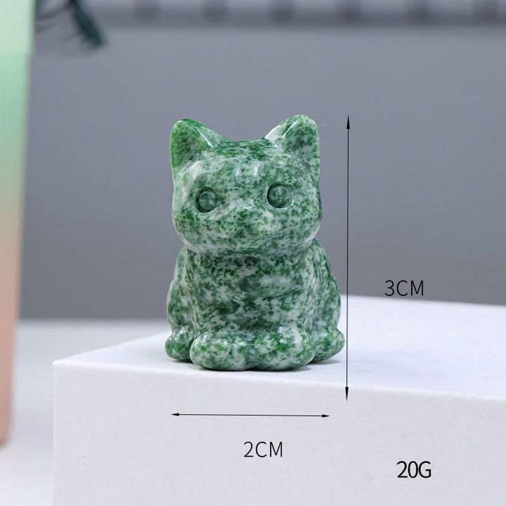 Olivenorma Crystal Epoxy Lucky Cat Gemstone Decoration - image 13