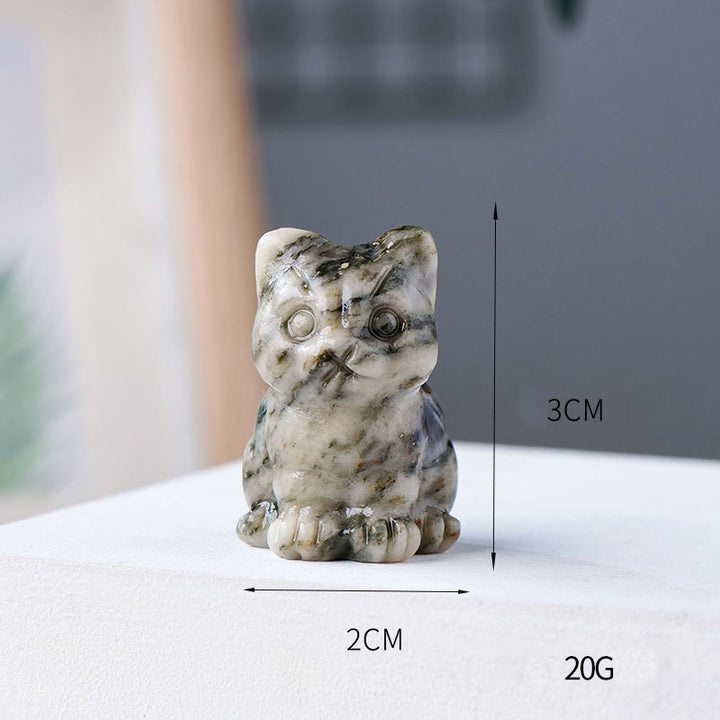 Olivenorma Crystal Epoxy Lucky Cat Gemstone Decoration - image 17