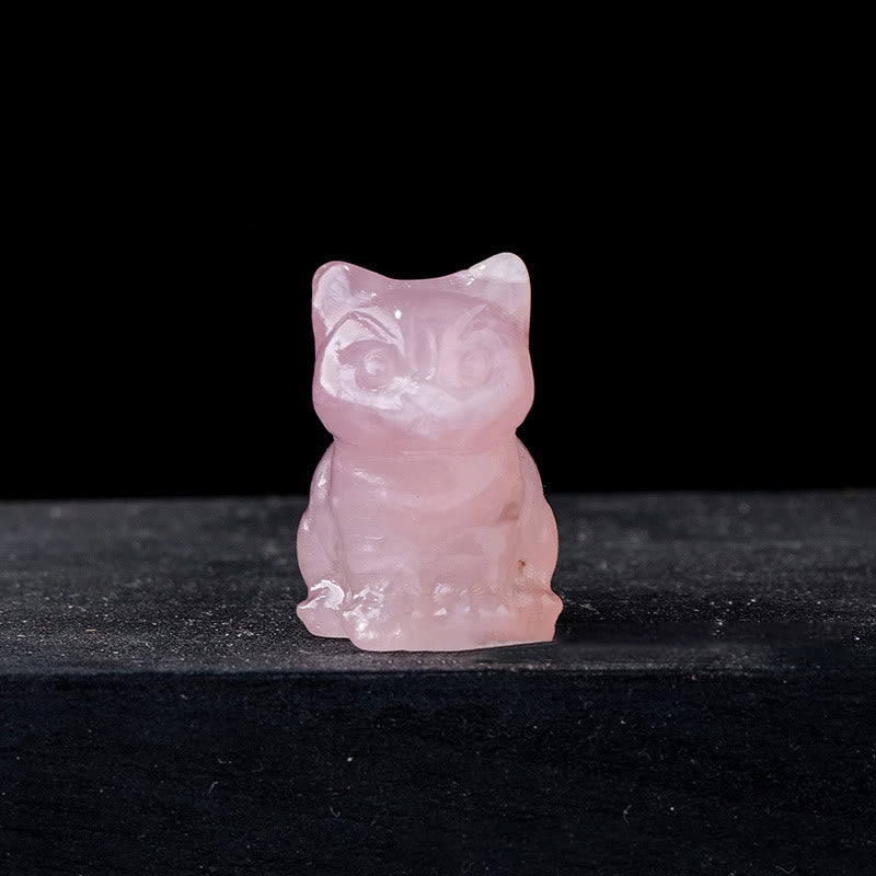 Olivenorma Crystal Epoxy Lucky Cat Gemstone Decoration