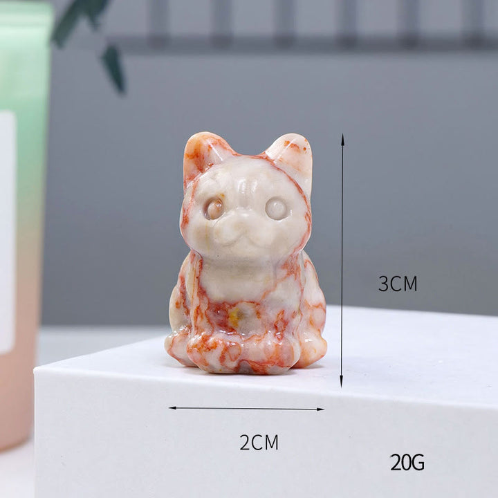 Olivenorma Crystal Epoxy Lucky Cat Gemstone Decoration - image 9