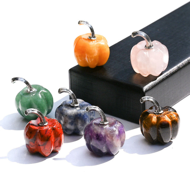 Olivenorma 2cm Natural Crystal Pumpkin Carving Gemstone Decoration - image 36