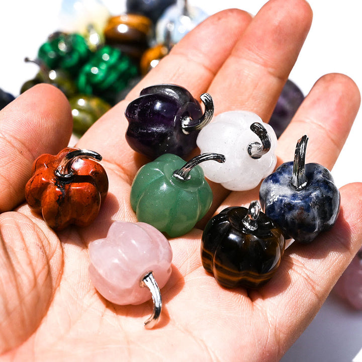 Olivenorma 2cm Natural Crystal Pumpkin Carving Gemstone Decoration - image 41