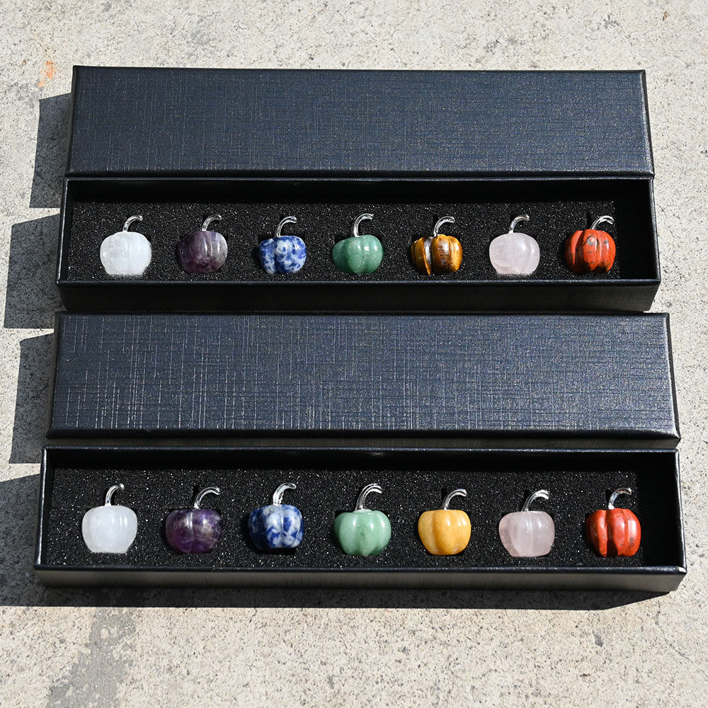 Olivenorma 2cm Natural Crystal Pumpkin Carving Gemstone Decoration - image 42