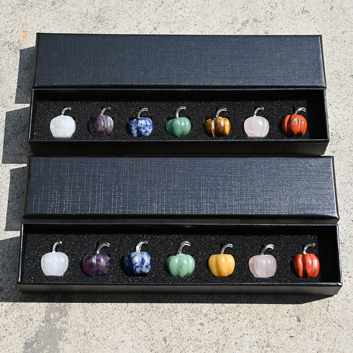 Olivenorma 2cm Natural Crystal Pumpkin Carving Gemstone Decoration - image 42