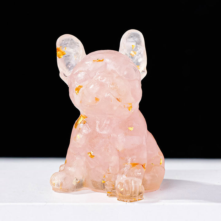 Olivenorma Crystal Epoxy Cute French Bulldog Gemstone Decoration