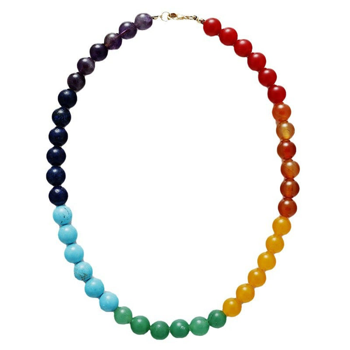 Olivenorma 8mm Chakra Beads Necklace