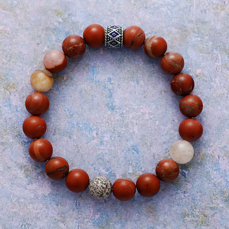 Olivenorma 8mm Natural Stone Beads Yoga Meditation Bracelet