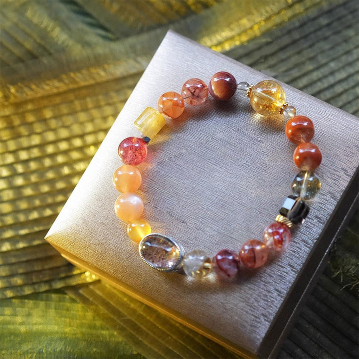 Olivenorma "Lucky Koi" Natural Stone Beads Bracelet