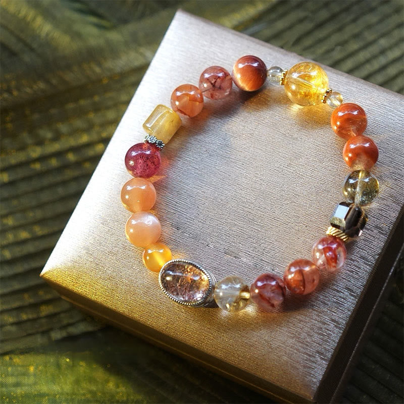 Olivenorma "Lucky Koi" Natural Stone Beads Bracelet