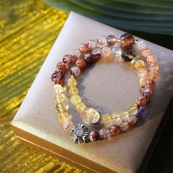 Olivenorma "Lucky Koi" Natural Stone Beads Bracelet