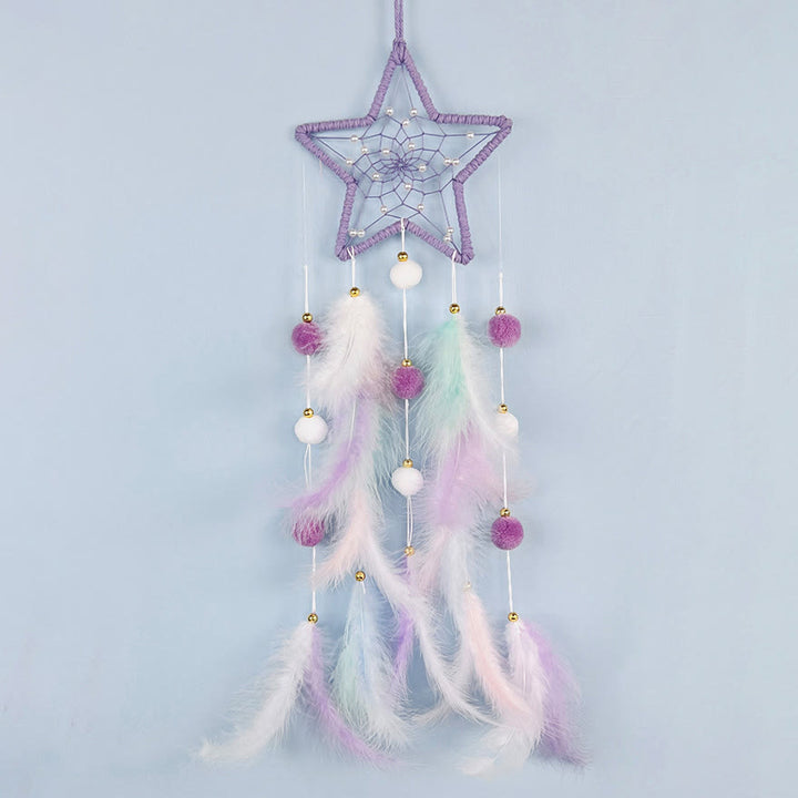 Olivenorma Cute Color Cat Moon And Stars Dream Catcher