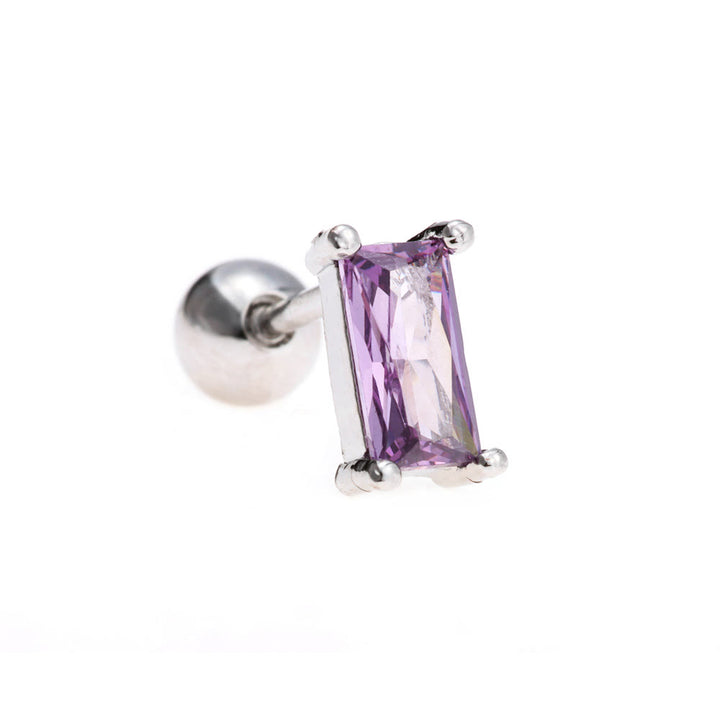 Olivenorma Heart Butterfly Cut Colored Zirconia Earrings - Purple Rectangular Zircon - image 9