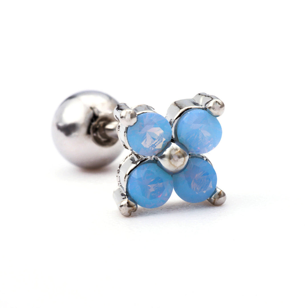 Olivenorma Cute Animals Colorful Zircon Silver Studs Earrings