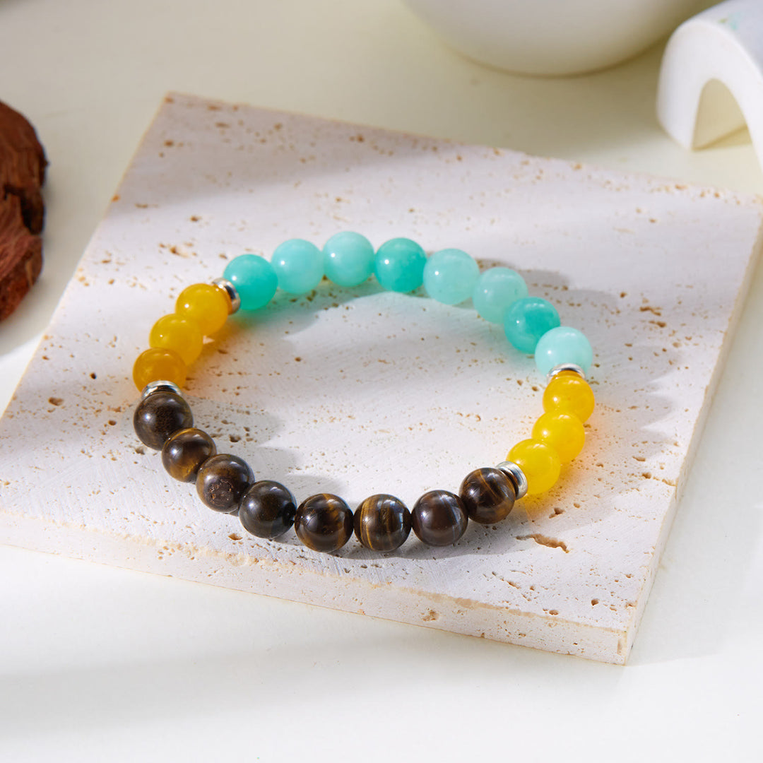 Olivenorma 8mm Natural Stone Beads Good Luck Bracelet