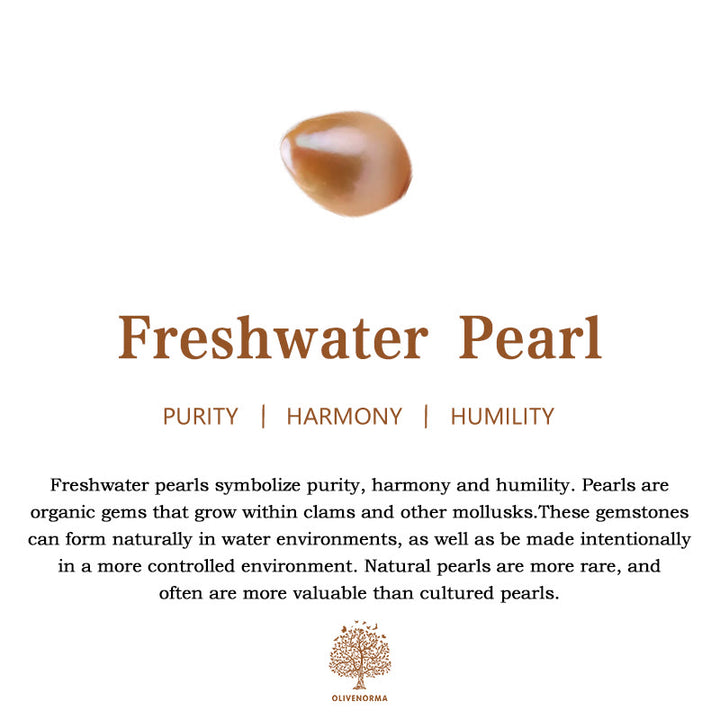 Olivenorma Artificial Moonstone Freshwater Pearl Vintage Style Ring