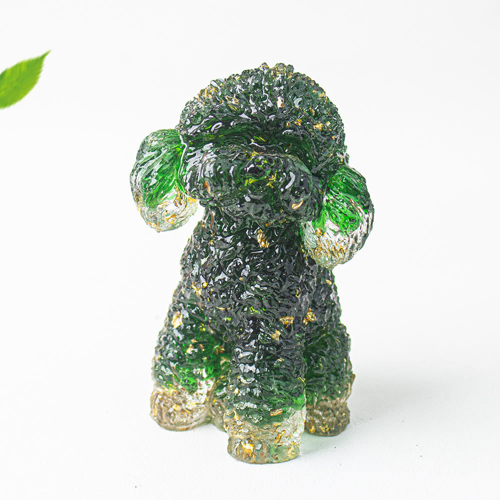 Olivenorma Natural Crystal Poodle Gemstone Decoration