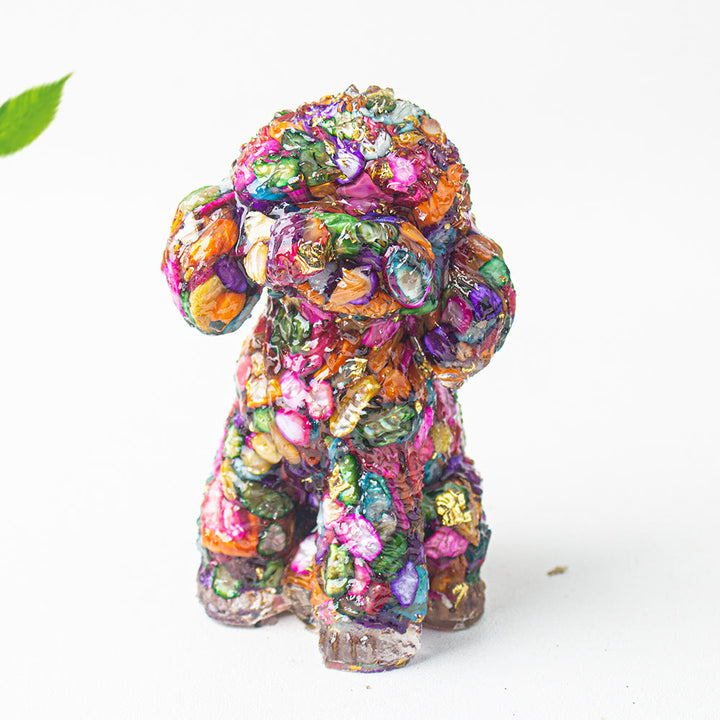 Olivenorma Natural Crystal Poodle Gemstone Decoration