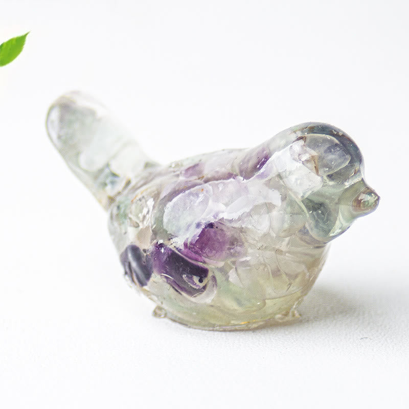 Olivenorma Natural Crystal Bird Sculpture Gemstone Decoration - Fluorite - Small: 3*2cm - image 41