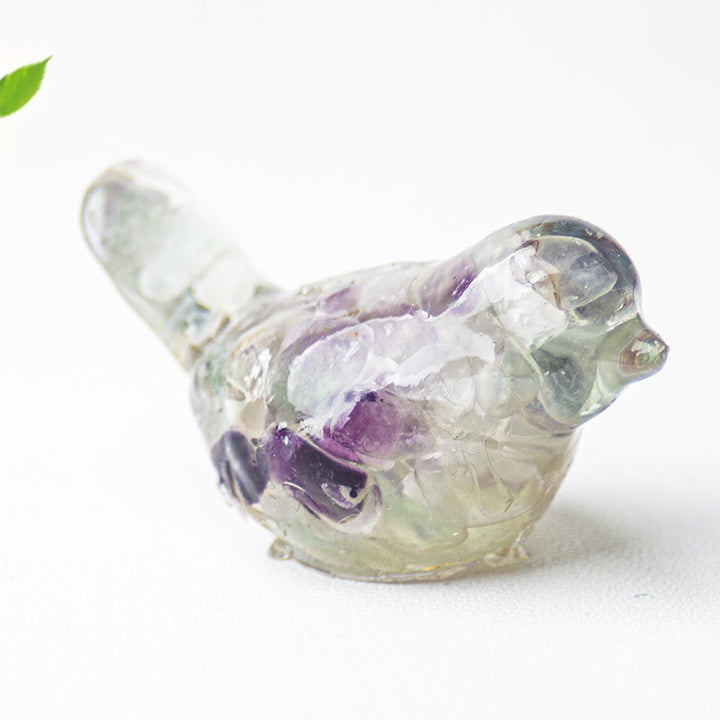 Olivenorma Natural Crystal Bird Sculpture Gemstone Decoration - Fluorite - Small: 3*2cm - image 41