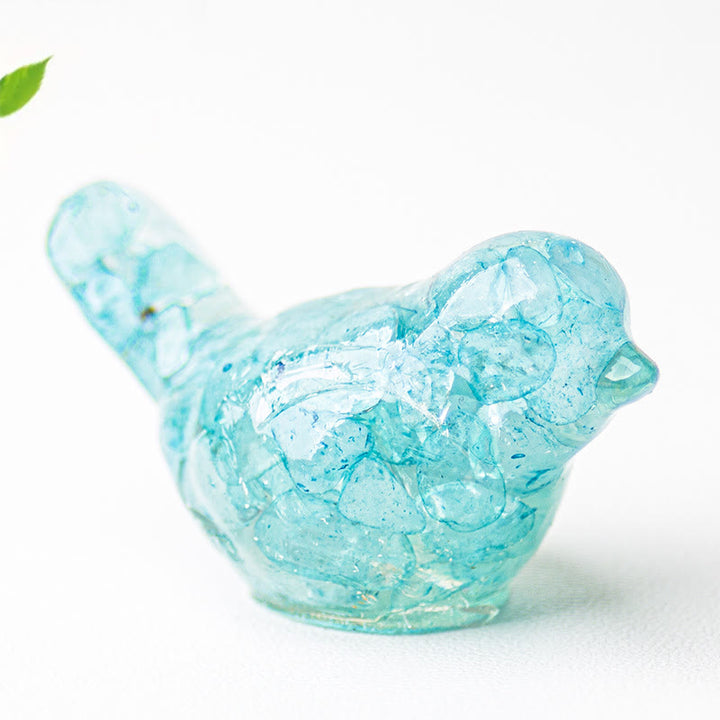 Olivenorma Natural Crystal Bird Sculpture Gemstone Decoration