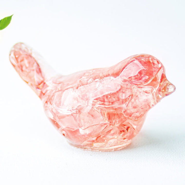 Olivenorma Natural Crystal Bird Sculpture Gemstone Decoration