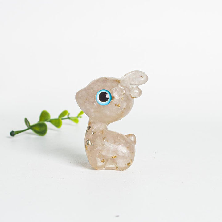 Olivenorma Crystal Gravel Epoxy Cute Fawn Gemstone Decoration