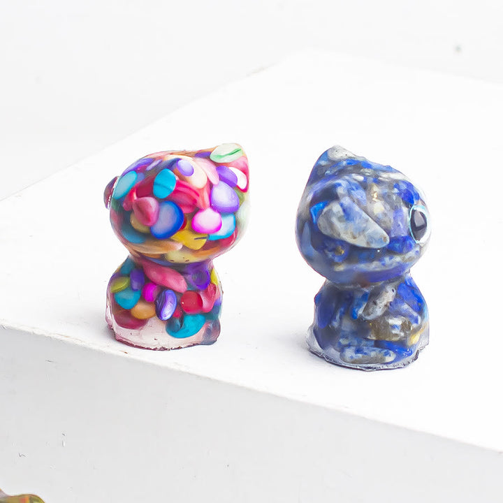 Olivenorma Crystal Epoxy Big Eyed Kitten Gemstone Decoration - image 16