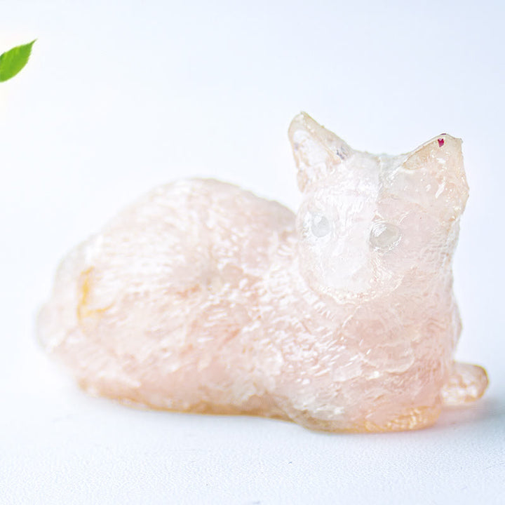 Olivenorma Crystal Gravel Epoxy Lying Kitten Gemstone Decoration - image 32