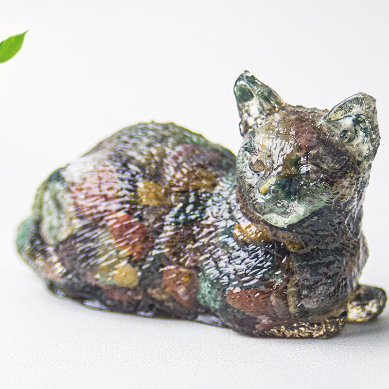 Olivenorma Crystal Gravel Epoxy Lying Kitten Gemstone Decoration - image 50