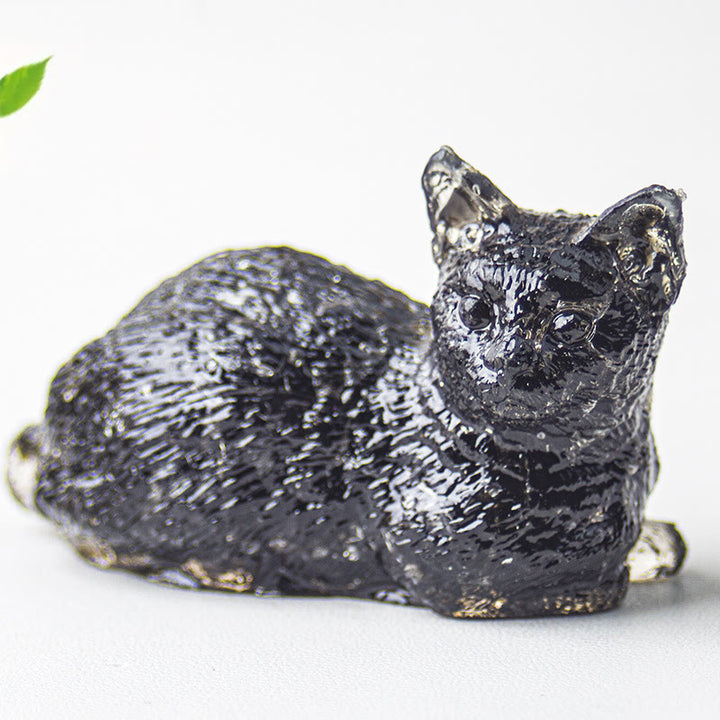 Olivenorma Crystal Gravel Epoxy Lying Kitten Gemstone Decoration - image 24