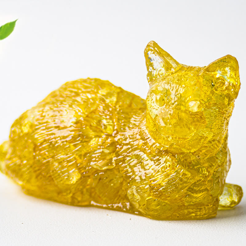 Olivenorma Crystal Gravel Epoxy Lying Kitten Gemstone Decoration - image 7