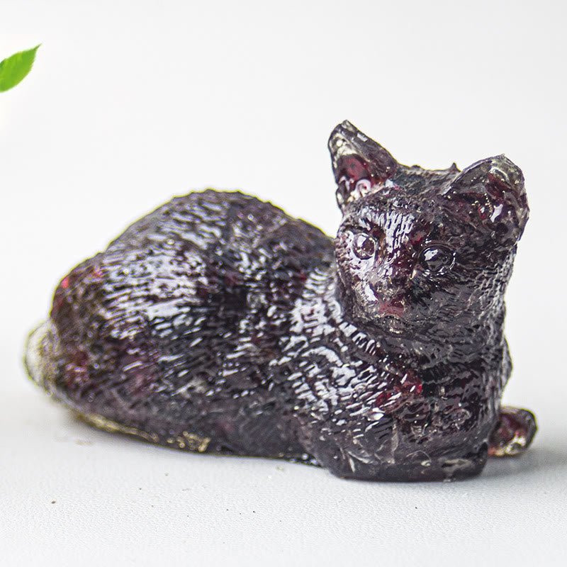 Olivenorma Crystal Gravel Epoxy Lying Kitten Gemstone Decoration - image 13