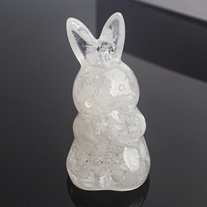 Olivenorma Crystal Gravel Epoxy Wishing Rabbit Gemstone Decoration