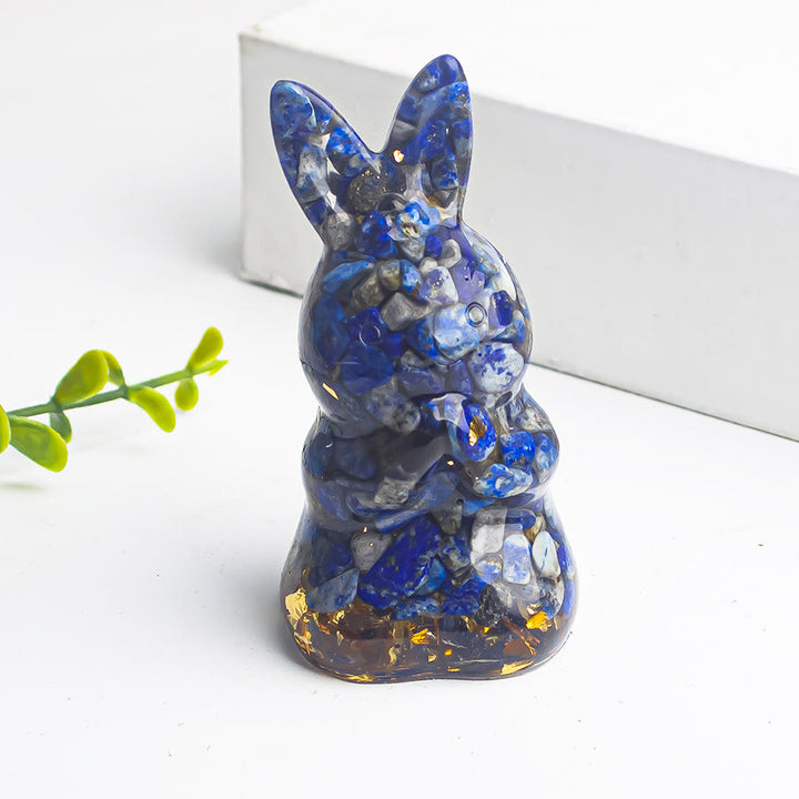 Olivenorma Crystal Gravel Epoxy Wishing Rabbit Gemstone Decoration