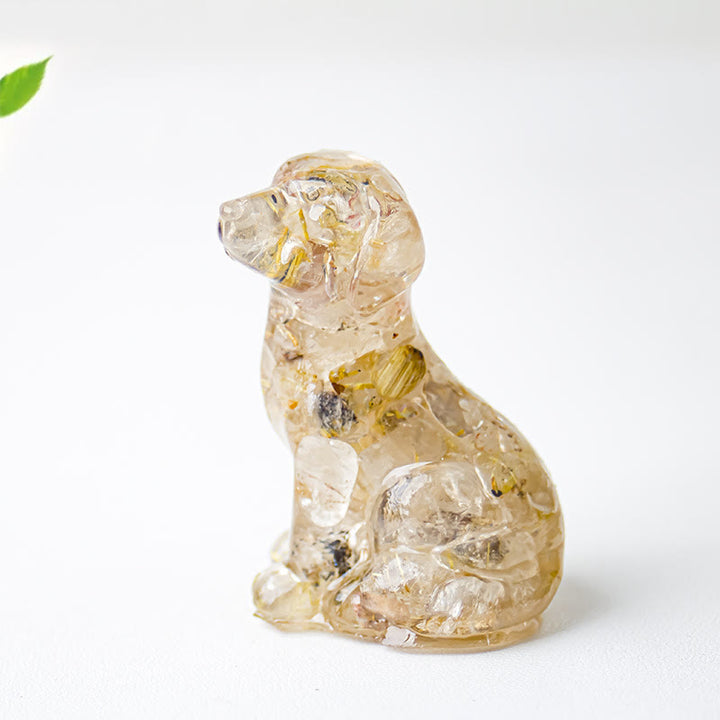 Olivenorma Crystal Gravel Epoxy Labrador Gemstone Decoration