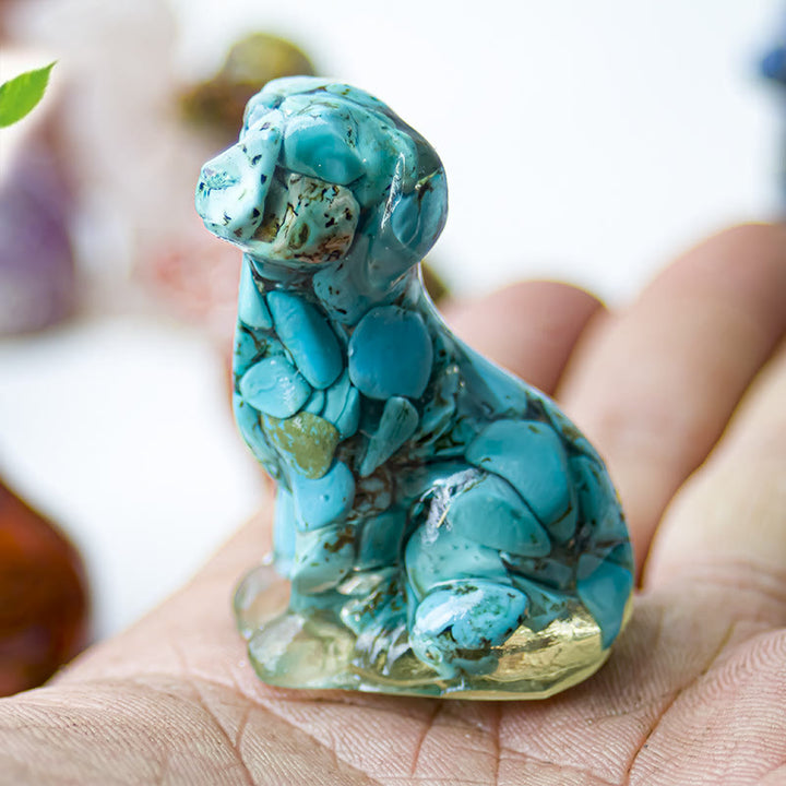 Olivenorma Crystal Gravel Epoxy Labrador Gemstone Decoration