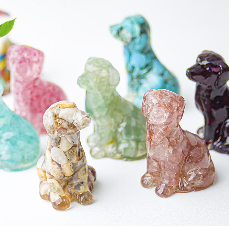 Olivenorma Crystal Gravel Epoxy Labrador Gemstone Decoration - image 1