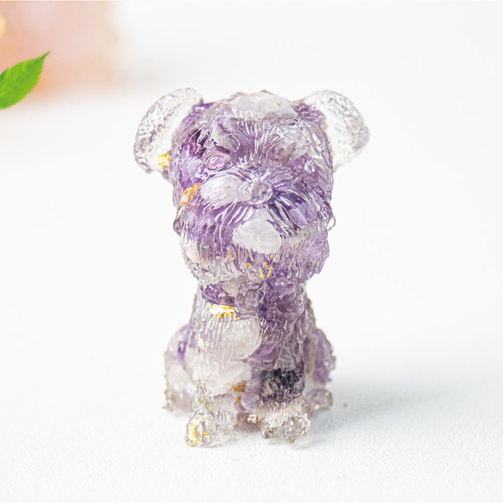 Olivenorma Crystal Gravel Epoxy Schnauzer Gemstone Decoration - Amethyst - image 3