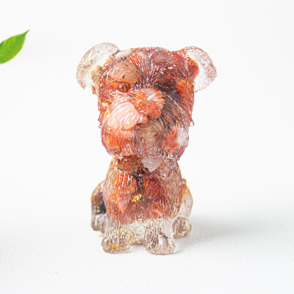 Olivenorma Crystal Gravel Epoxy Schnauzer Gemstone Decoration - Red Agate - image 19