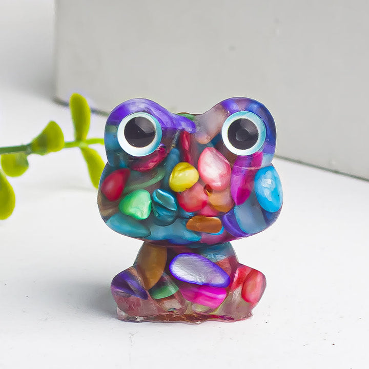 Olivenorma Crystal Gravel Epoxy Frog Gemstone Decoration