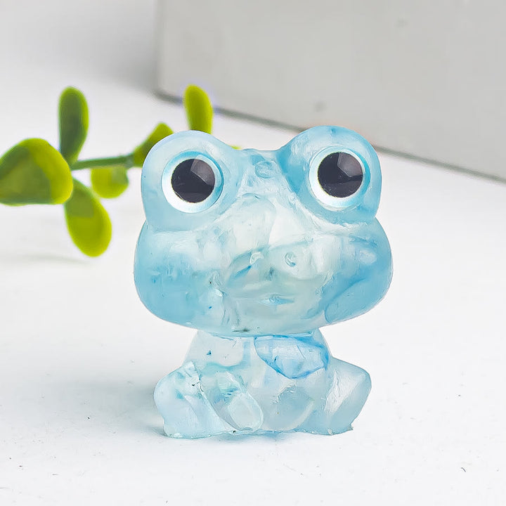 Olivenorma Crystal Gravel Epoxy Frog Gemstone Decoration