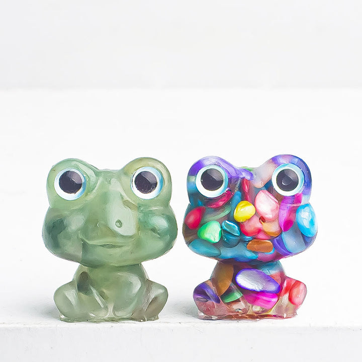 Olivenorma Crystal Gravel Epoxy Frog Gemstone Decoration