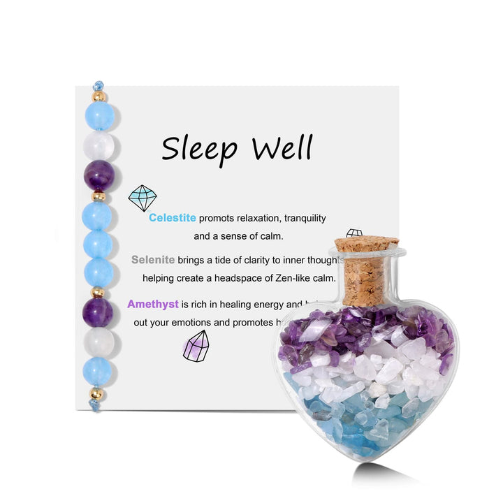 Olivenorma Healing Gift Wish Bottle Natural Crystal Bracelet