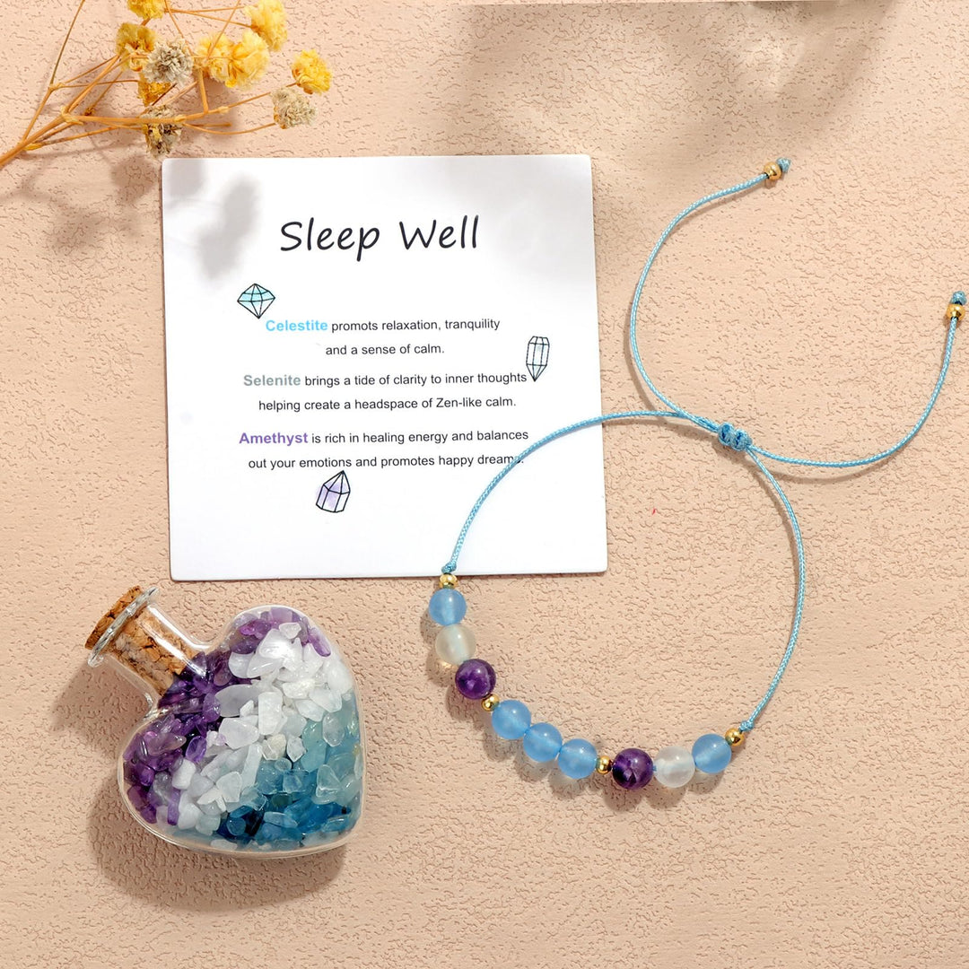 Olivenorma Healing Gift Wish Bottle Natural Crystal Bracelet