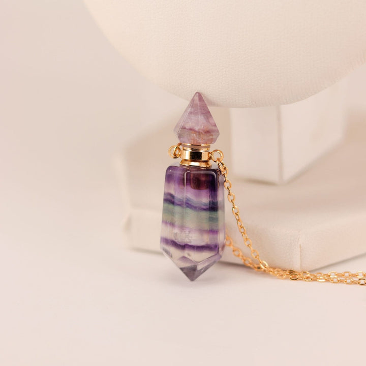 Olivenorma Hexagonal Column Essential Oil Diffuser Bottle Necklace