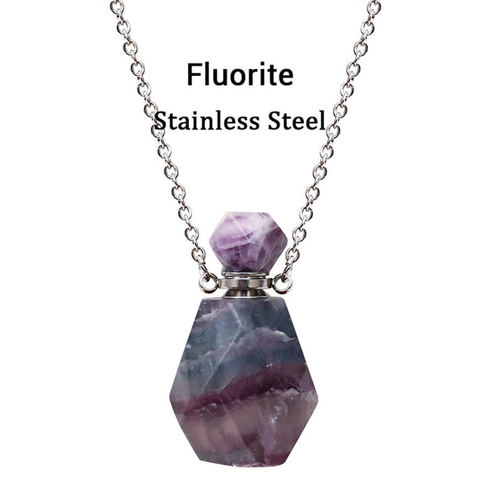 Olivenorma Crystal Essential Oil Diffuser Perfume Bottle Necklace